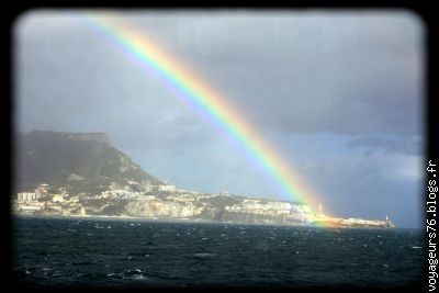 arc en ciel surle rocher de Gibraltar
